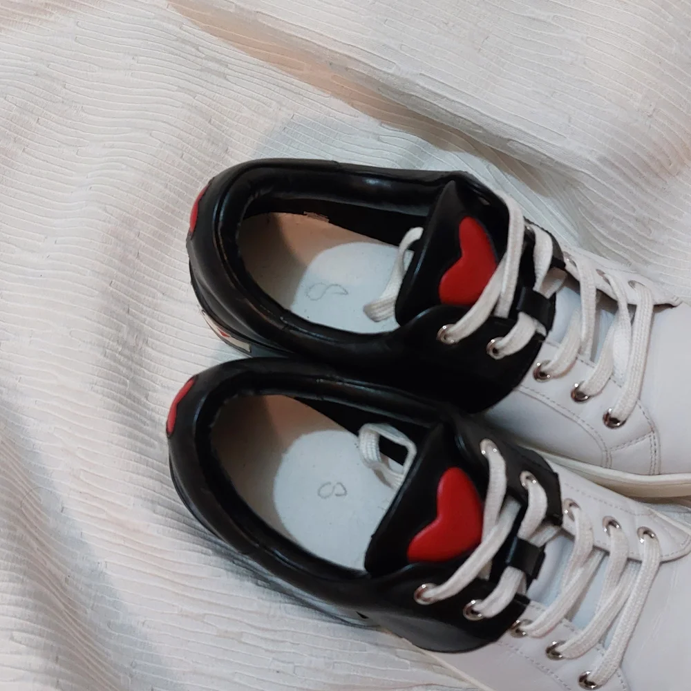 Love Moschino Black and White Sneakers Size 39